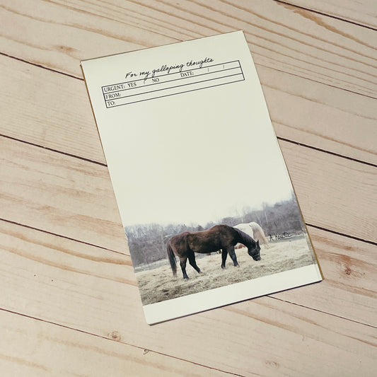 Galloping Thoughts Memo Pad