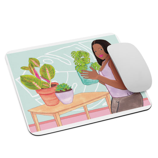 Plants on Table Mouse Pad